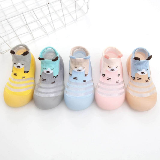 0-4 Years Old Baby Toddler Shoes Ice Silk Socks Shoes Baby Soft Sole Floor Shoes - Mubimart