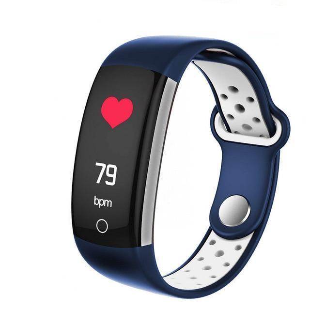 0.96 LCD Q6 Smart Band Heart Rate Monitor Fitness Bracelet IP68 Waterproof Watches Blood Pressure Oxygen Fintess Tracker - Mubimart