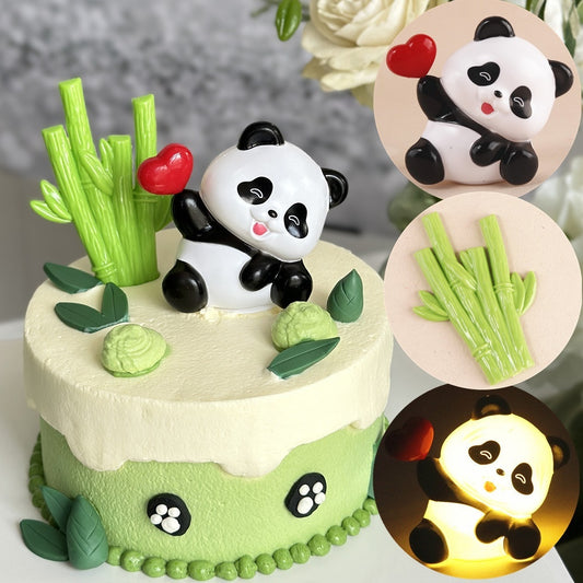 Cute Panda Children Cake Decorative Ornaments