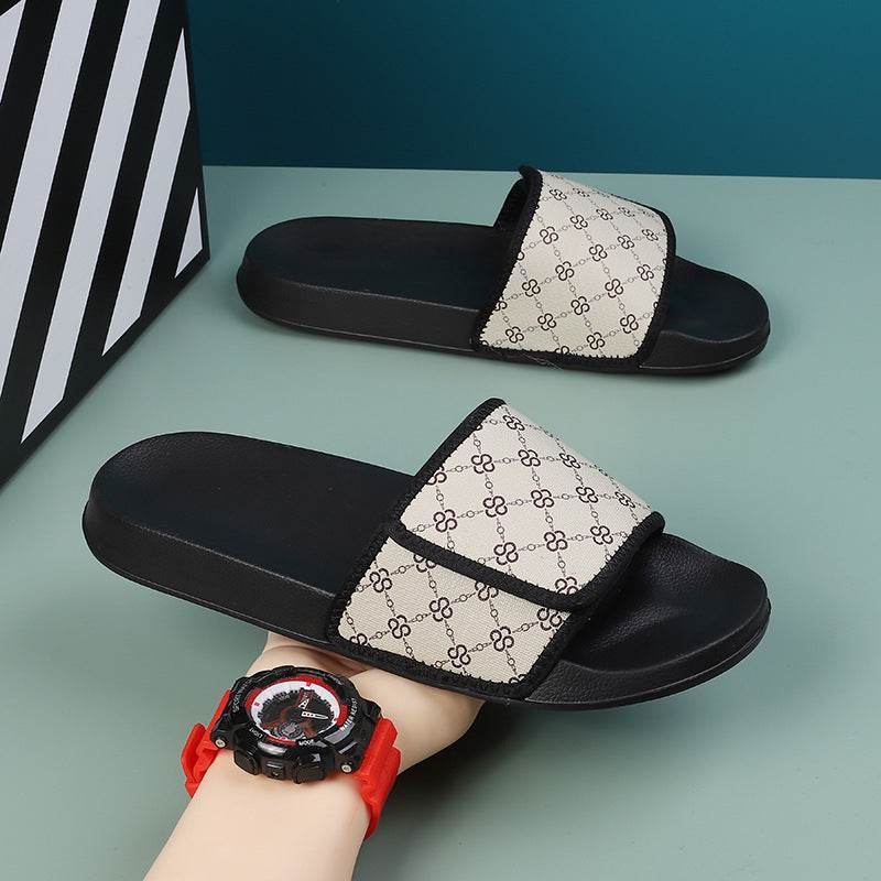 Cross-border Slippers Summer Outdoor Wear Niche High-grade Velcro Non-slip Beach Flip-flops Men - Mubimart