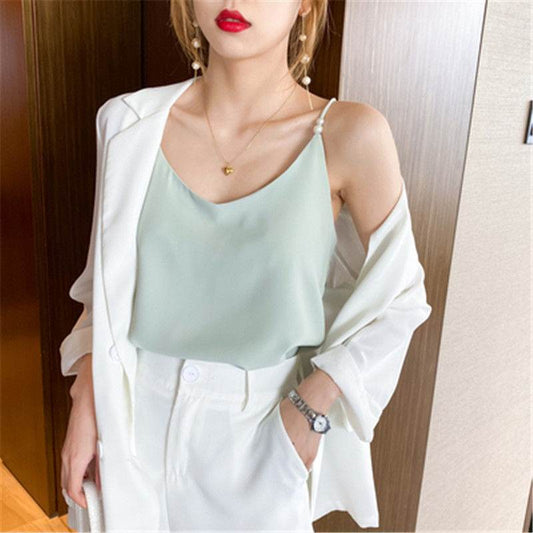 Women's Camisole Loose Bottoming Sleeveless Top - Mubimart