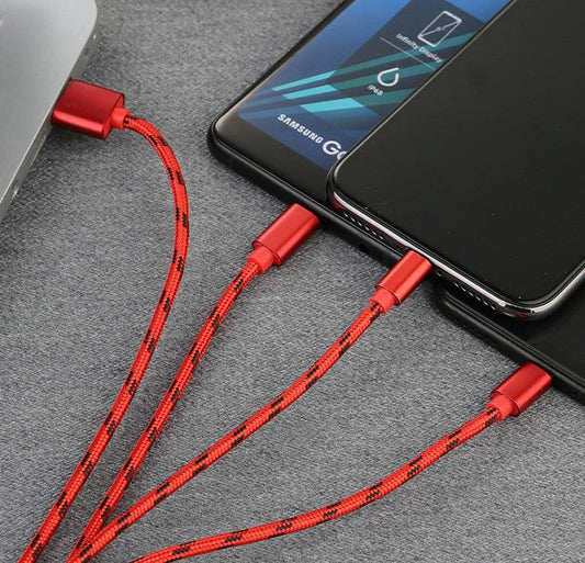 Three-in-one Mobile Phone Charging Cable - Mubimart