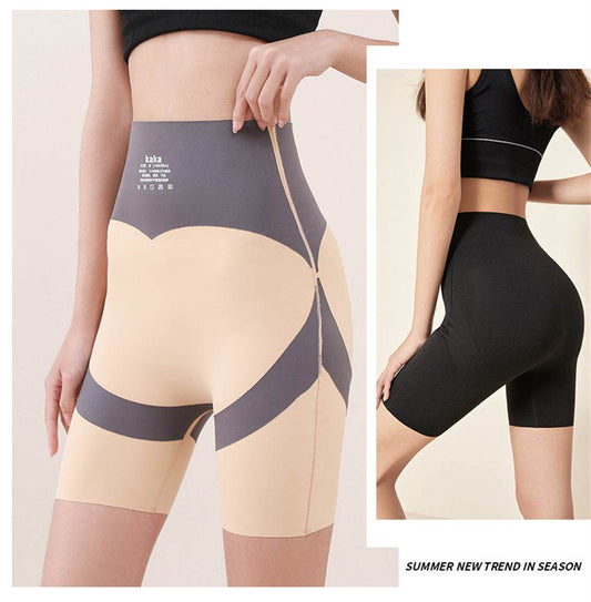 High-rise Yoga Fitness Hip Raise Shorts Pants Shaping Panties Underwear High Elasticity Bodysuit Knickers Tights Leggings Capri Cropped Trousers - Mubimart