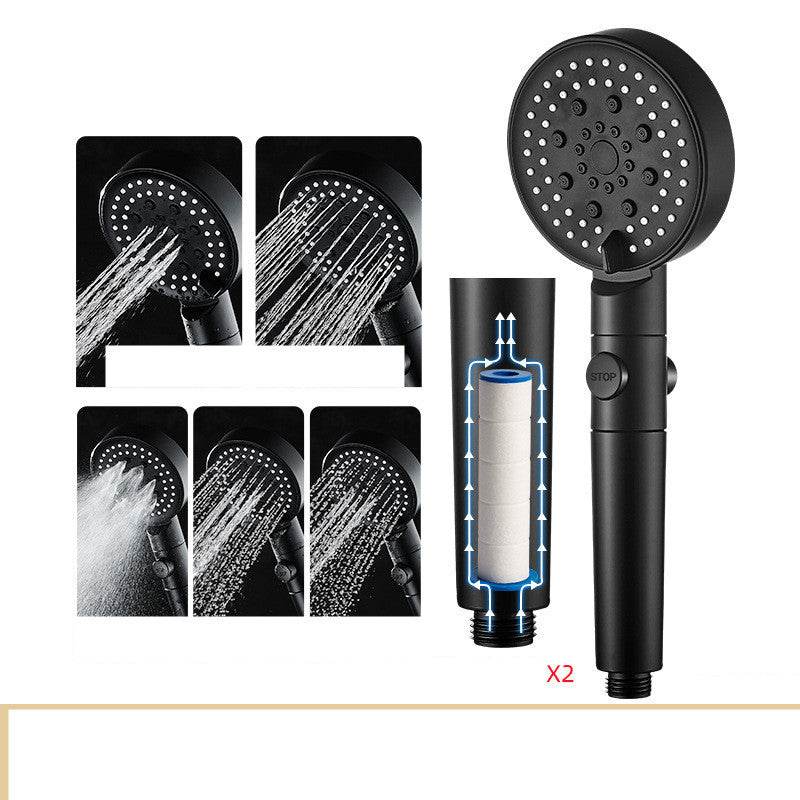 Shower Nozzle Booster Pressurized Set Bath Shower Shower Head - Mubimart