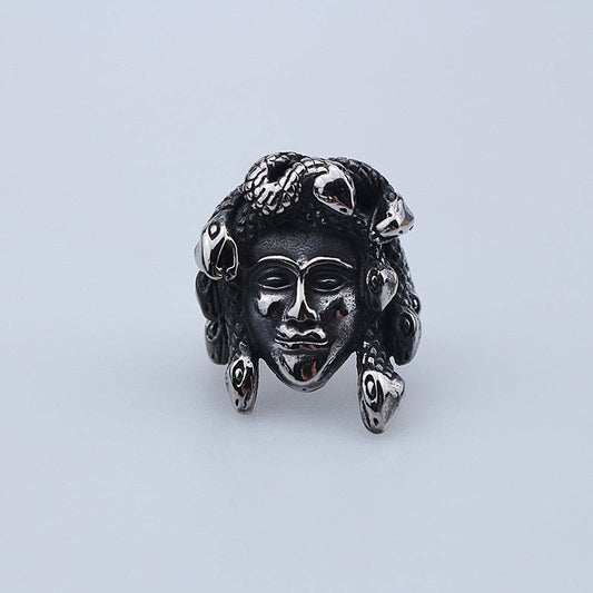 European And American Punk Style Retro Titanium Steel Ring For Men And Women - Mubimart
