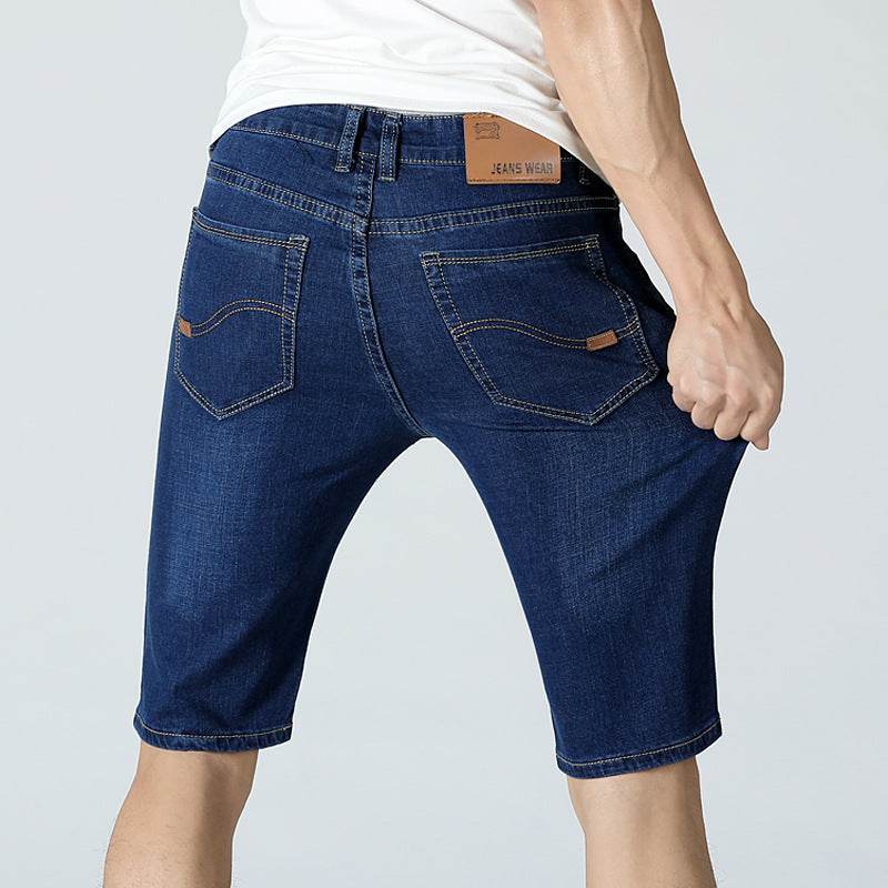 Stretch And Breathable Denim Shorts - Mubimart