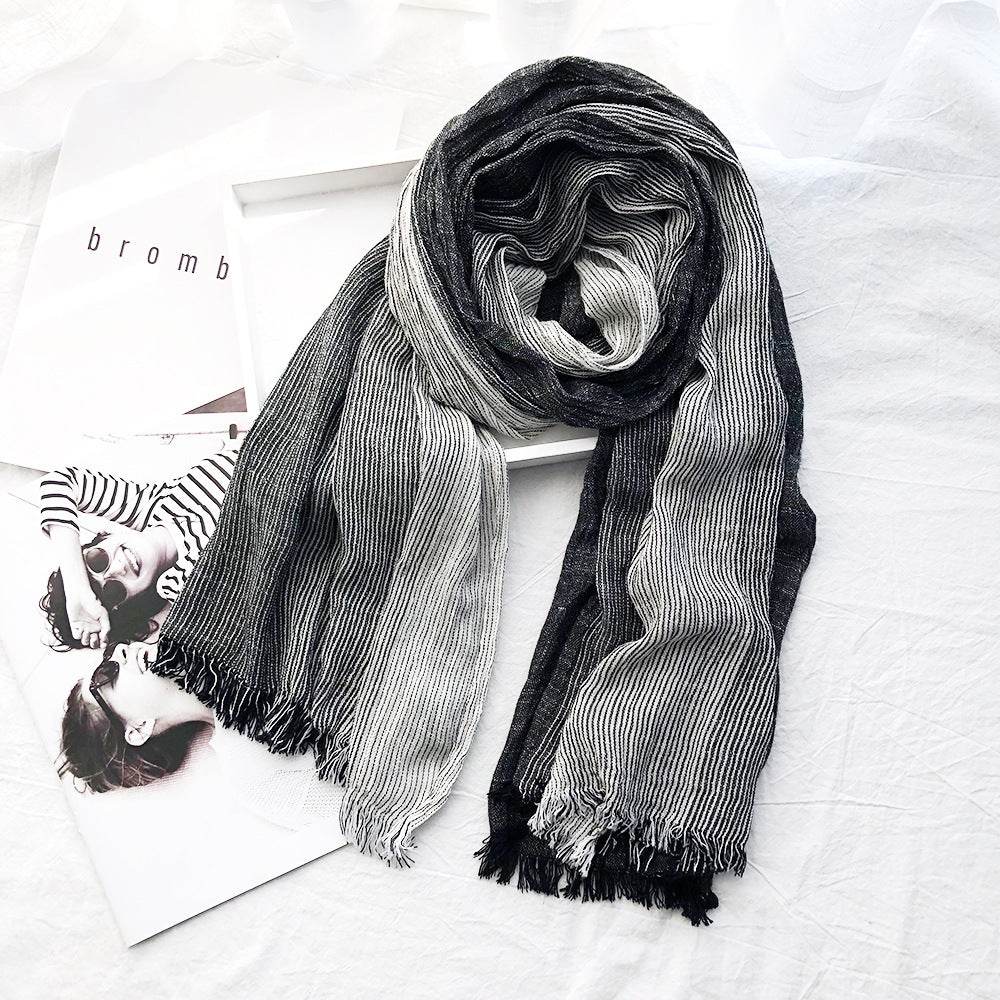 High Bufandas Mens Scarf Fashion Brand Striped Spring - Mubimart