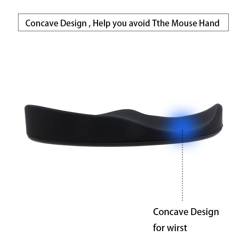 Ergonomic Mouse Wrist Rest Mouse Pads Silicon Gel Non-Slip Streamline Wrist Rest Support Mat Computer Mouse Pad For Office Gaming PC Accessories - Mubimart