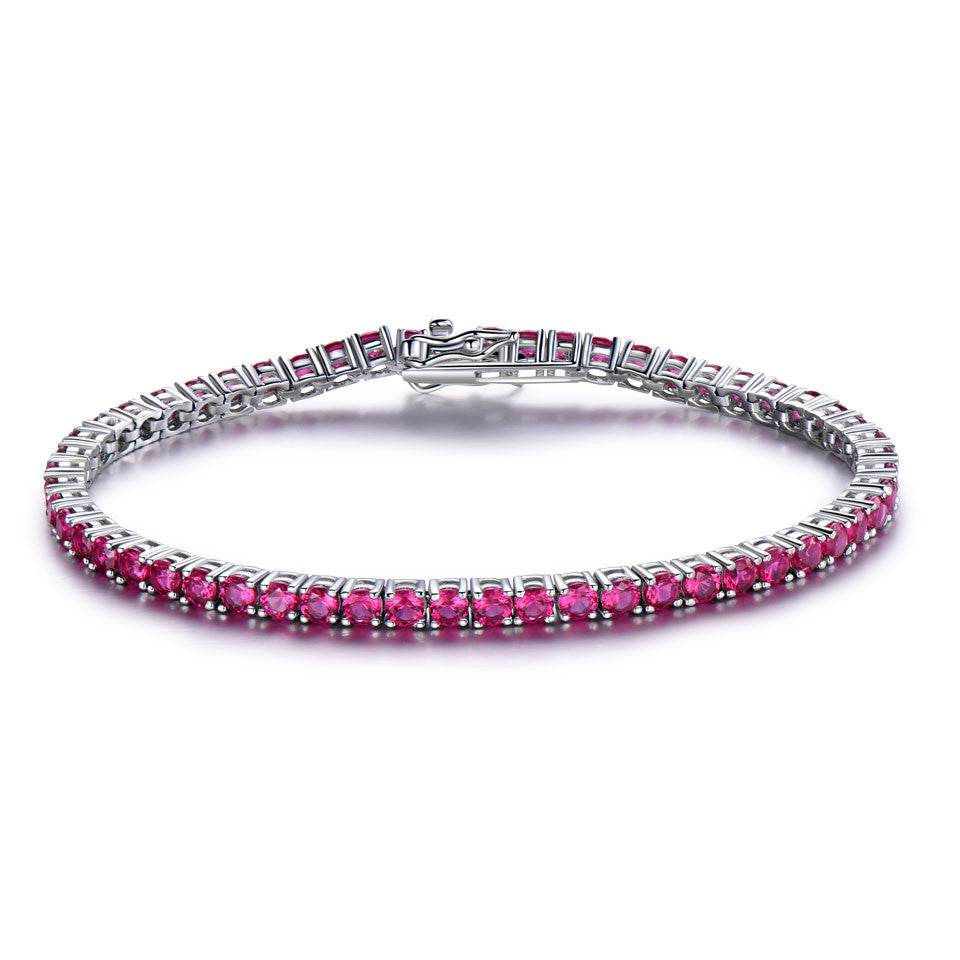 Gemstone Girls Fashion Simple Bright Silver Bracelet - Mubimart