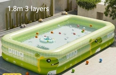 Household Outdoor Inflatable Pool Thickened Plastic Children's Inflatable Swimming Pool - Mubimart