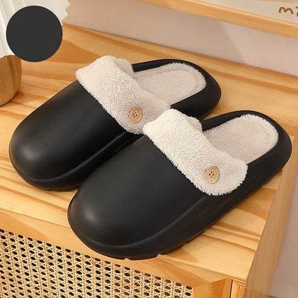 Detachable Washable Slippers Winter Warm House Shoes Bedroom Slippers Women - Mubimart