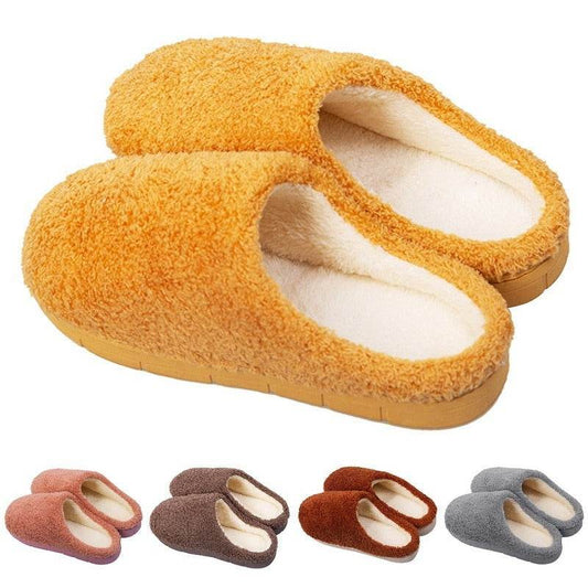 Furry Slippers Soft Winter Bedroom Slippers Women - Mubimart