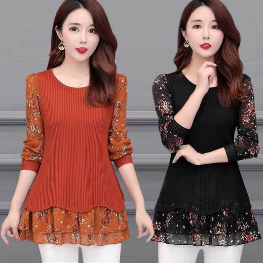 Plus Size Slimming Bottoming Shirt - Mubimart