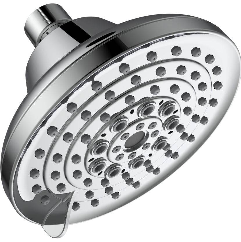6 Spray Settings High Pressure Shower Head 5 Rain Fixed Showerhead - Brushed Nickel Adjustable Shower Head With Anti-Clogging Nozzles, Low Flow Easily Installation - Mubimart