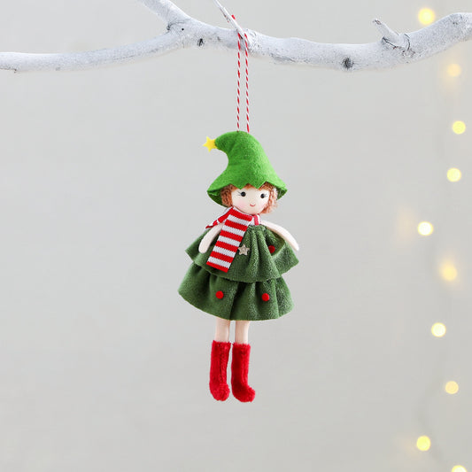 Christmas Cake Dress Girl Doll Angel Pendant