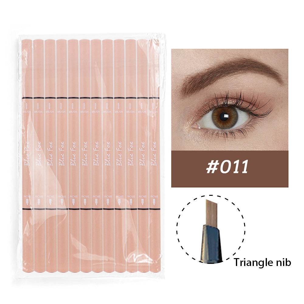 Ultra-fine Double-headed Eyeliner Eyebrow Pencil Rotatable - Mubimart