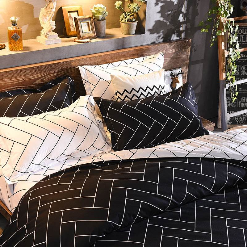 Three-Piece Set One Quilt Cover Two Pillowcases - Mubimart