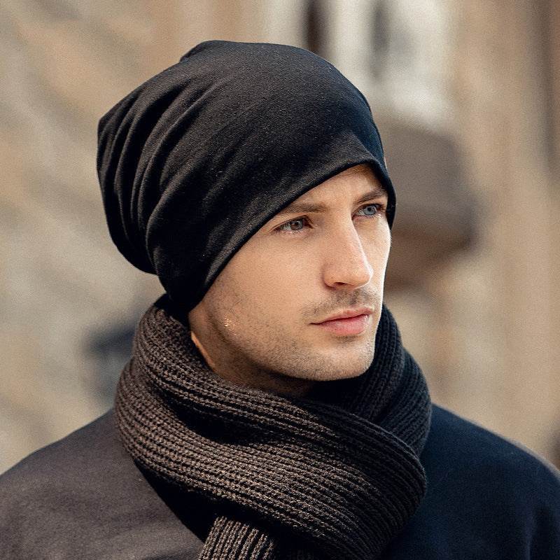 Solid Color Autumn Spring Beanies Hats For Man Male - Mubimart