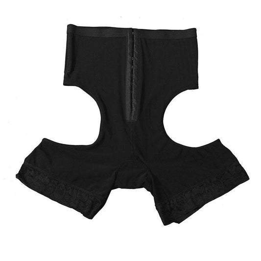 Single-breasted Lace Leaky PP Nylon Hip Shaping Panties - Mubimart
