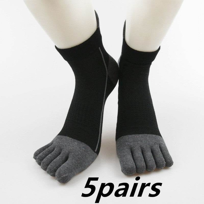 Cotton Toe Socks Men Boy To Protect Ankle Socks - Mubimart
