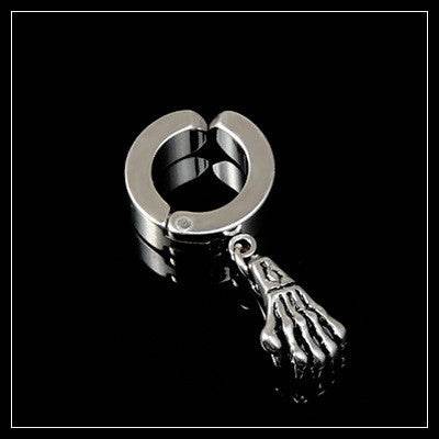 Tassel Black Earrings Without Pierced Cross Wolf Men And Women Tide Earrings - Mubimart