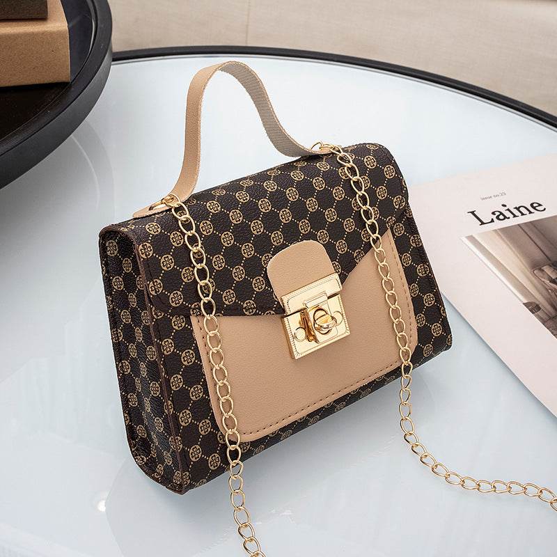 Stitching Women Summer Shoulder Crossbody Bag - Mubimart