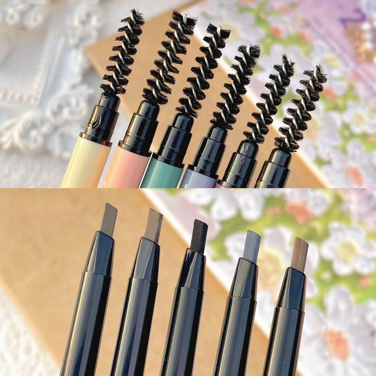 Ultra-fine Double-headed Eyeliner Eyebrow Pencil Rotatable - Mubimart
