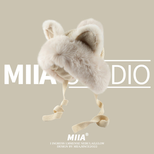 Cute Fox Ears Plush Strap Earmuffs Hat