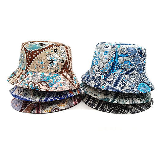 Paisley Bucket Hat Color Matching Printing Double-sided Wear
