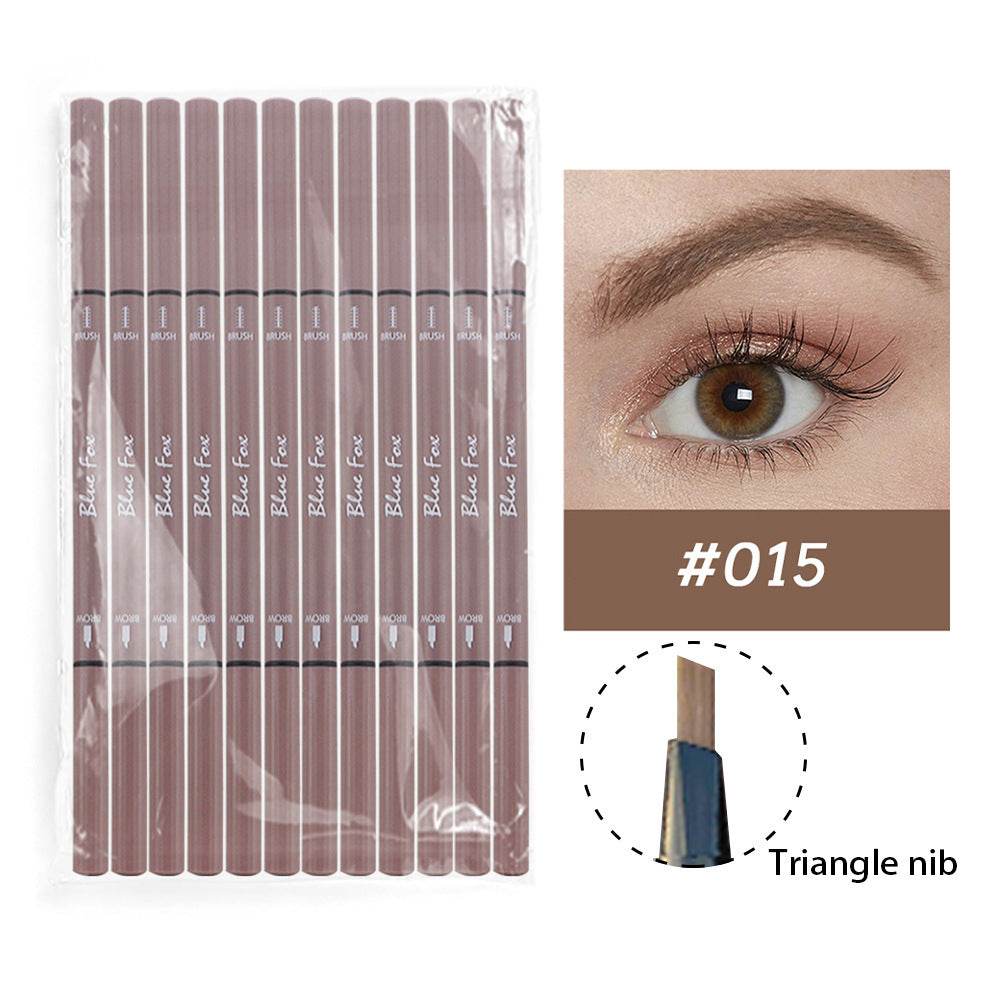 Ultra-fine Double-headed Eyeliner Eyebrow Pencil Rotatable - Mubimart