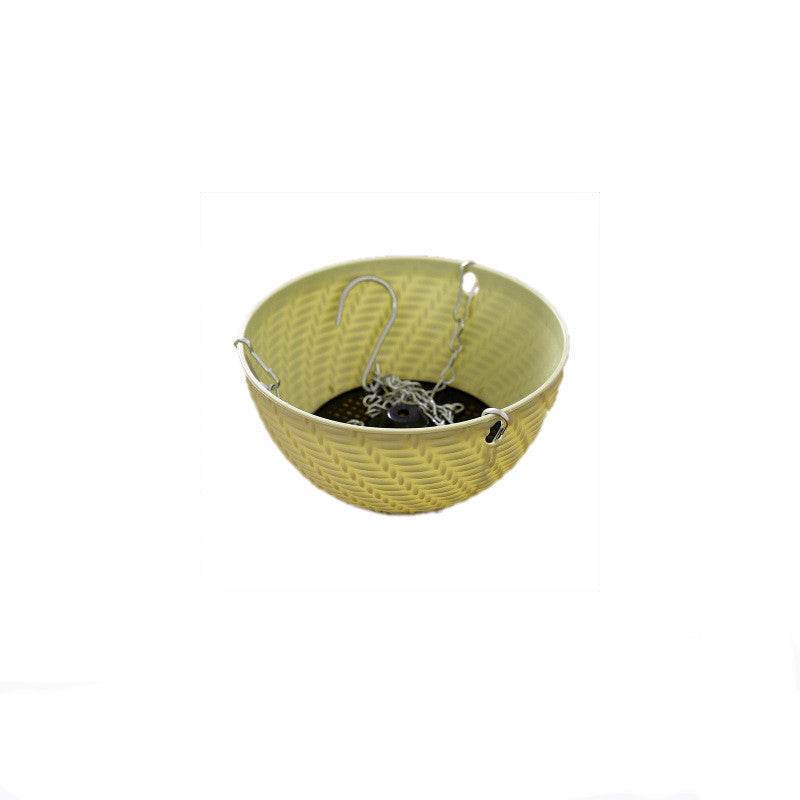 New Arrivals Balcony Durable Plastic Basket Planter Hanging Flower Pots - Mubimart