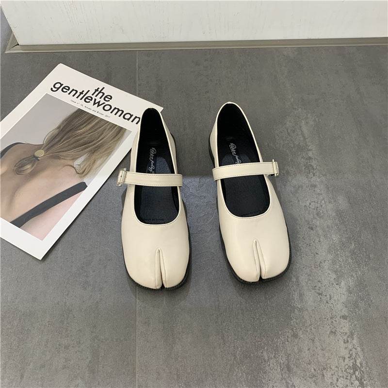 Split Toe Mary Jane Shoes - Mubimart