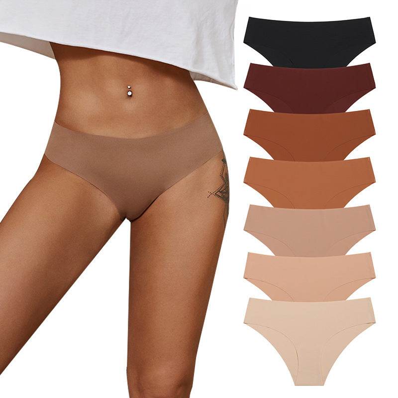 Traceless Women's briefs Pregnant Women Large Size Ice Silk Breathable sports quick dry one-piece briefs - Mubimart