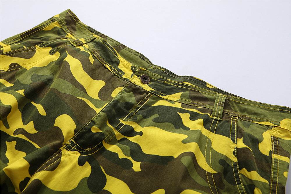 Summer Men's Loose Large Size Camouflage Cargo Pants Leisure Cargo Shorts - Mubimart