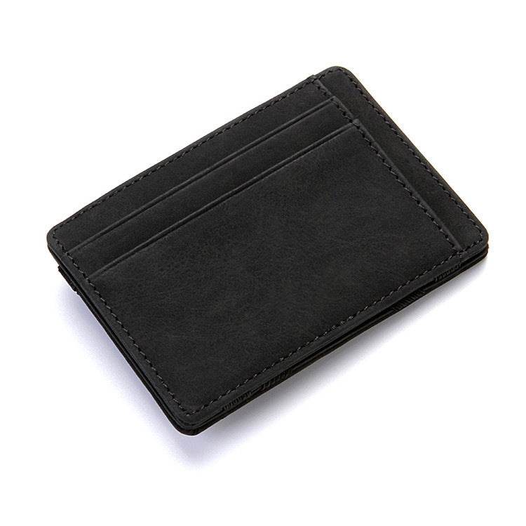 PU Creative Magic Wallet Flip Card Holder Men's Lady's Wallet Zipper Coin Purse Short - Mubimart
