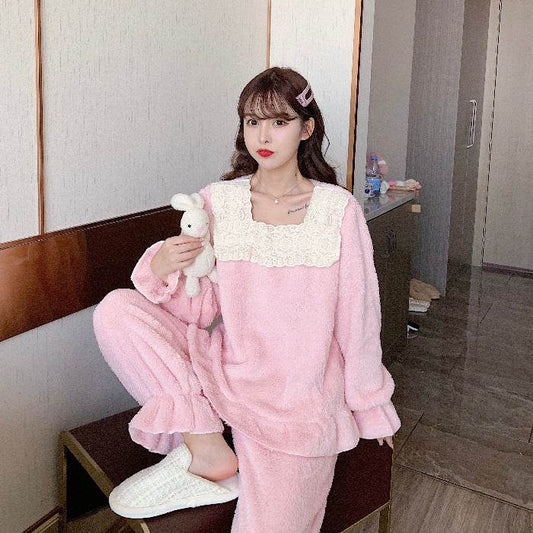 Winter Sweet And Warm Plush Loungewear - Mubimart