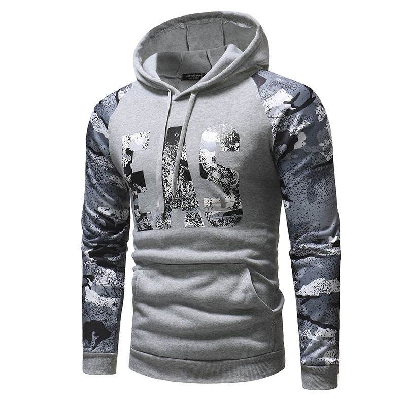 Mens Long Sleeve Camouflage Print Sweatshirt - Mubimart