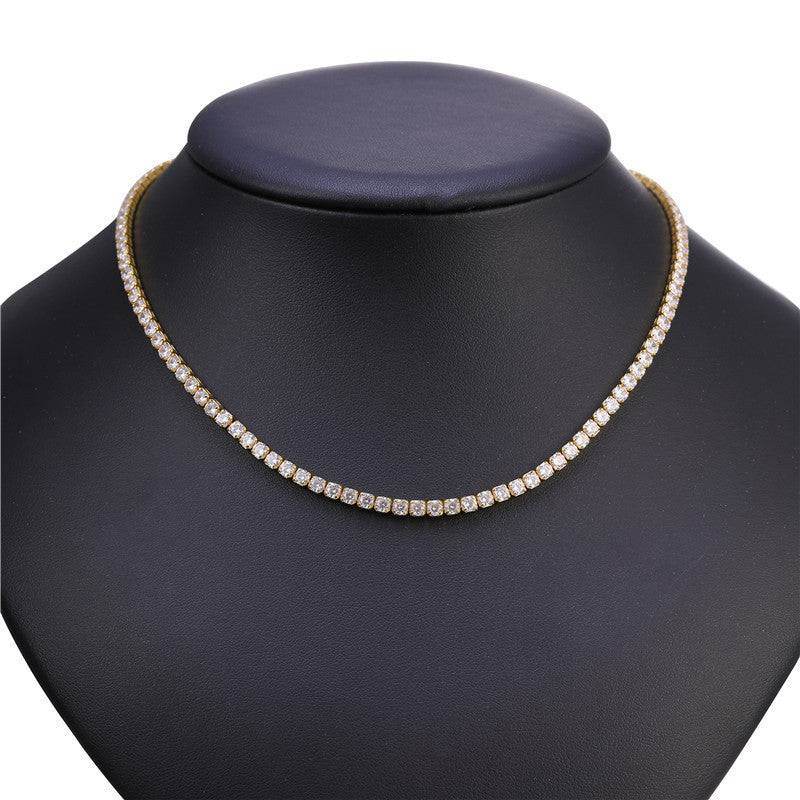 Round Zircon Short Chain Necklace For Women - Mubimart