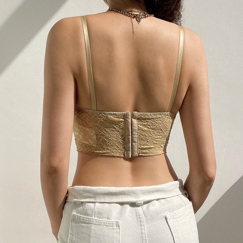 Fashion Corset Lace Top Women Tie Up Bandage Crop Vest Summer - Mubimart