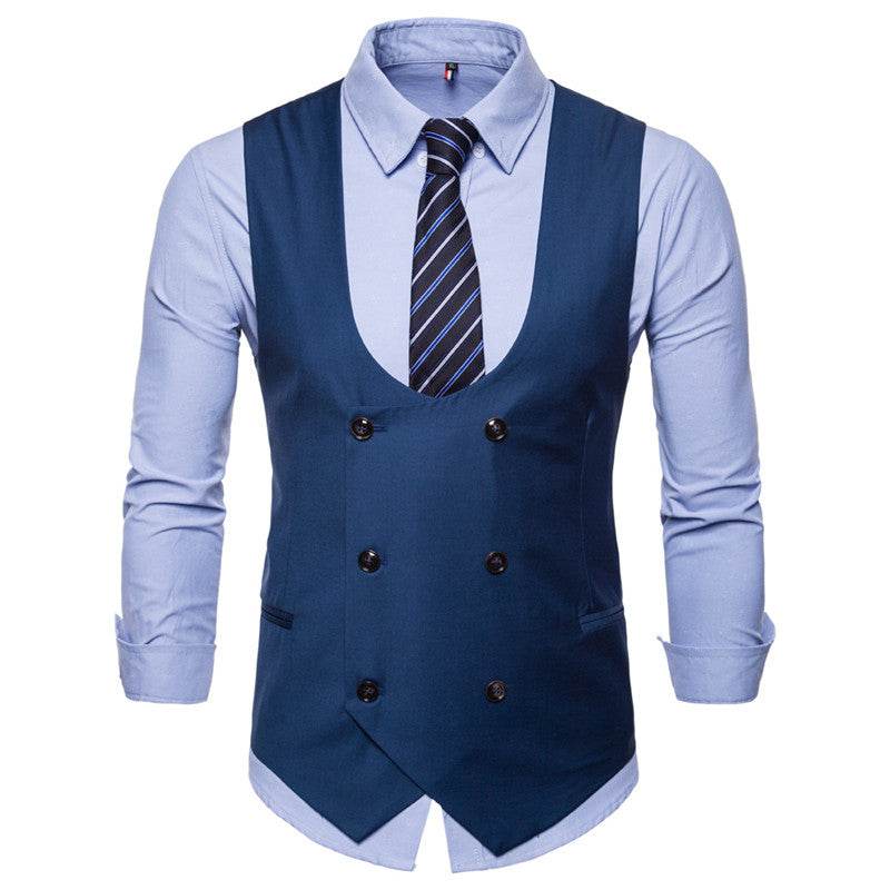 Houndstooth Men's Fashion Casual Vest Slim Suit Vest Hot Sale - Mubimart