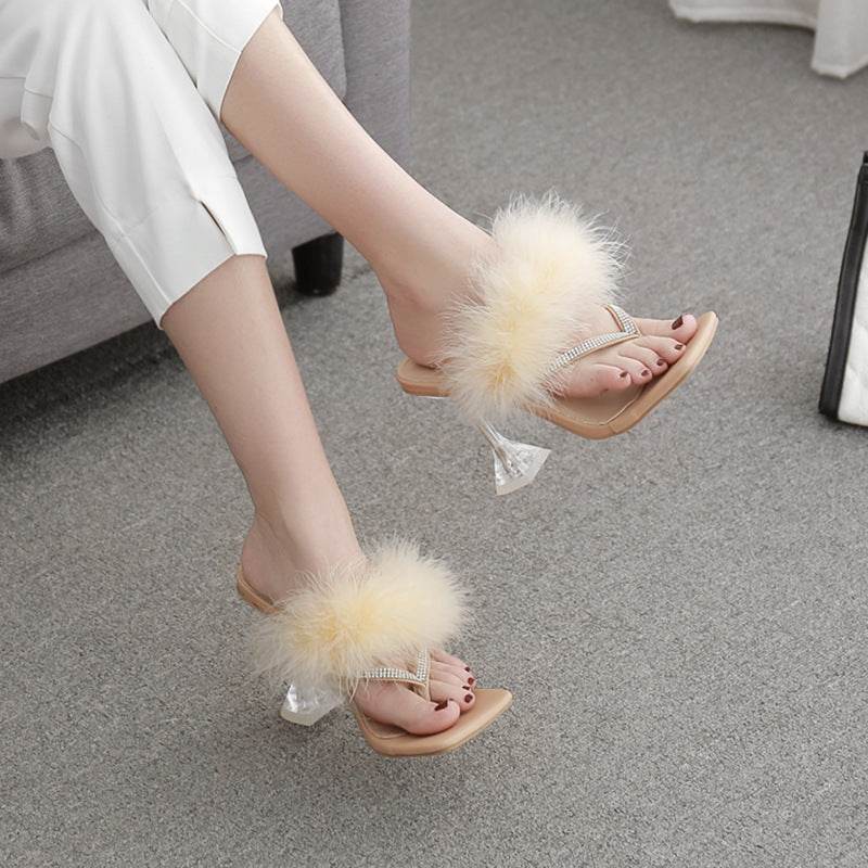 Plush high heels - Mubimart