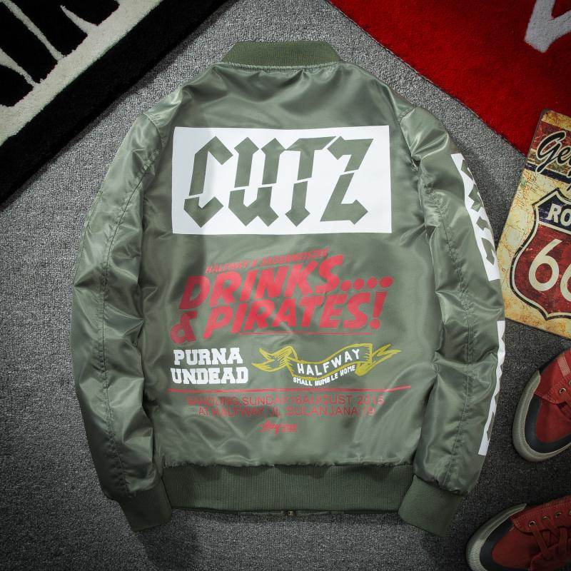 Printed jacket men's trend jacket Korean bomber jacket - Mubimart