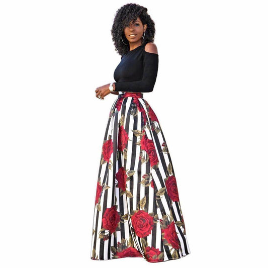 Floral Maxi Dresses Autumn Dress - Mubimart