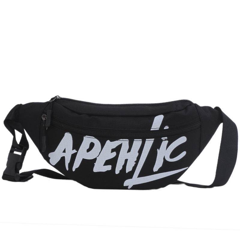 Nylon printed letters small satchel - Mubimart
