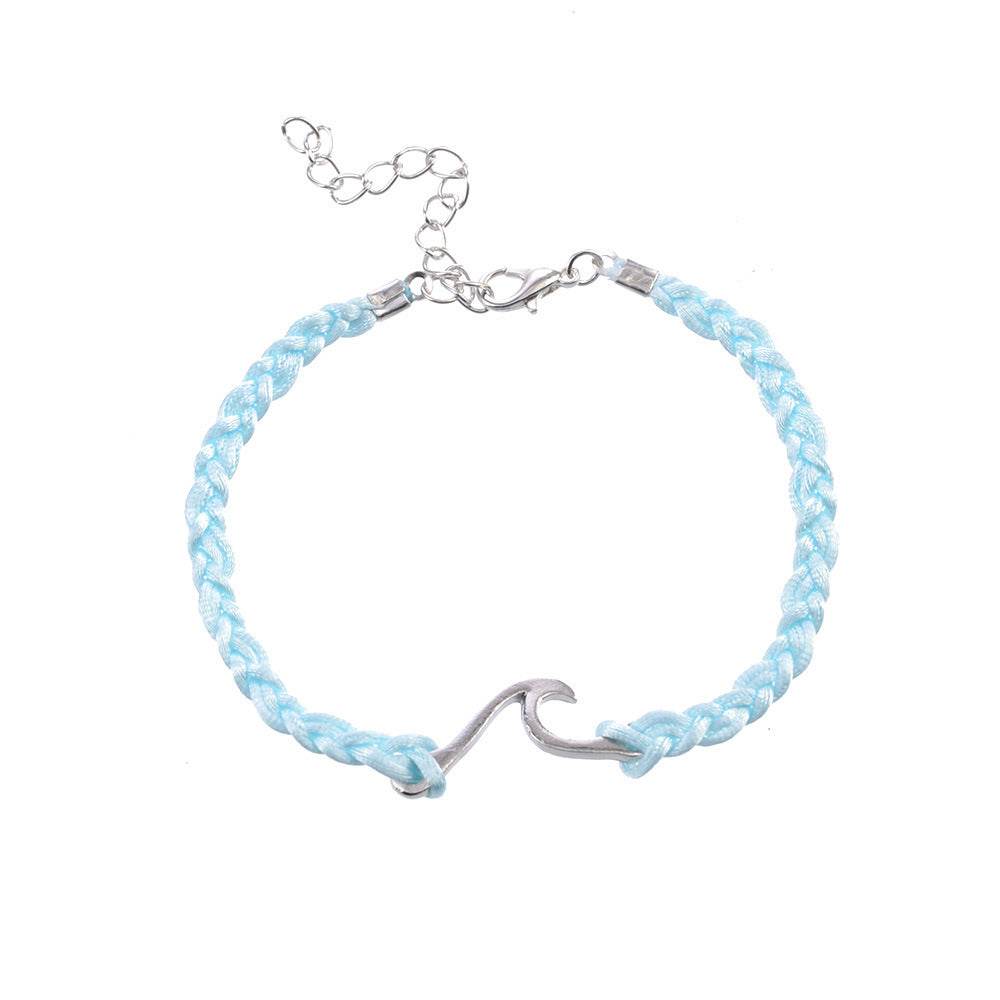 Wave blue gemstone bracelet - Mubimart