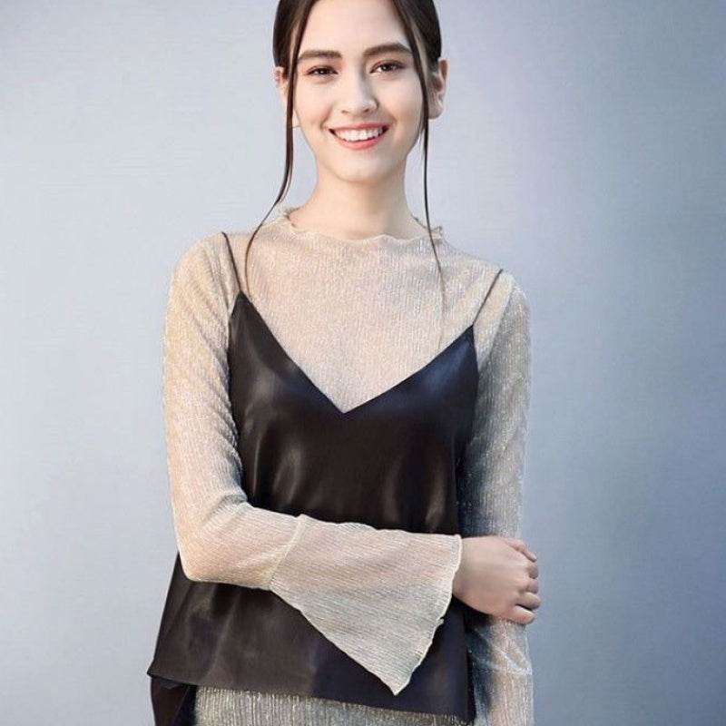 Leather camisole - Mubimart