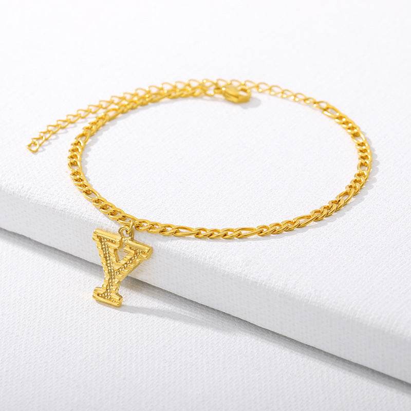 26 English alphabet anklets - Mubimart