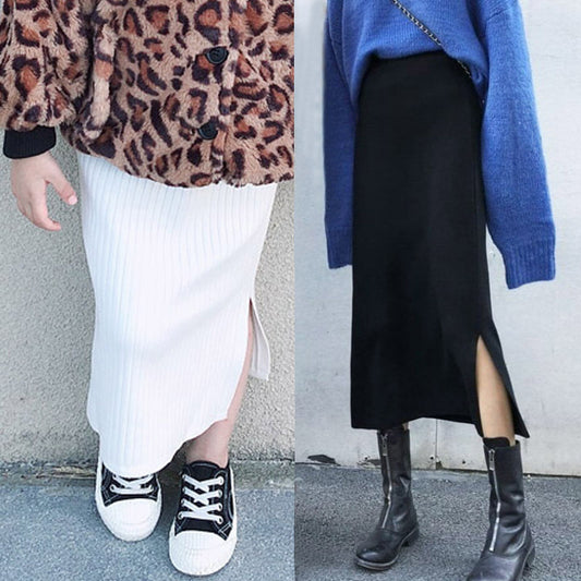 Parent child knitted wool girl\'s long skirt - Mubimart - Baby Cloth