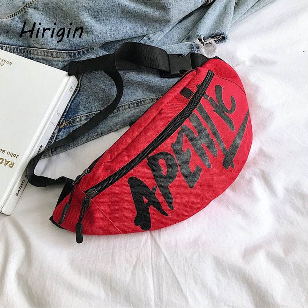 Nylon printed letters small satchel - Mubimart