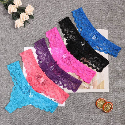 Adjusted Cozy Lace Briefs G Thongs Underwear Lingerie For Women - Mubimart